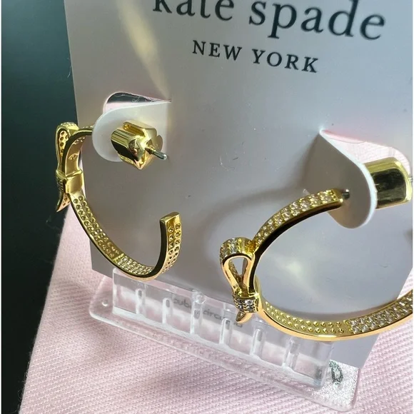 NWT💍 Kate Spade New York Gold Ribbon Earrings